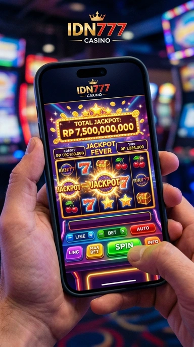 Tampilan antarmuka pengguna aplikasi idn777 yang sederhana dan mudah.